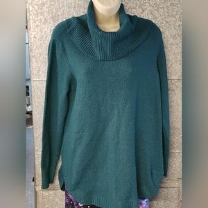 SJB Hunter Green Turtleneck Sweater Womens Small